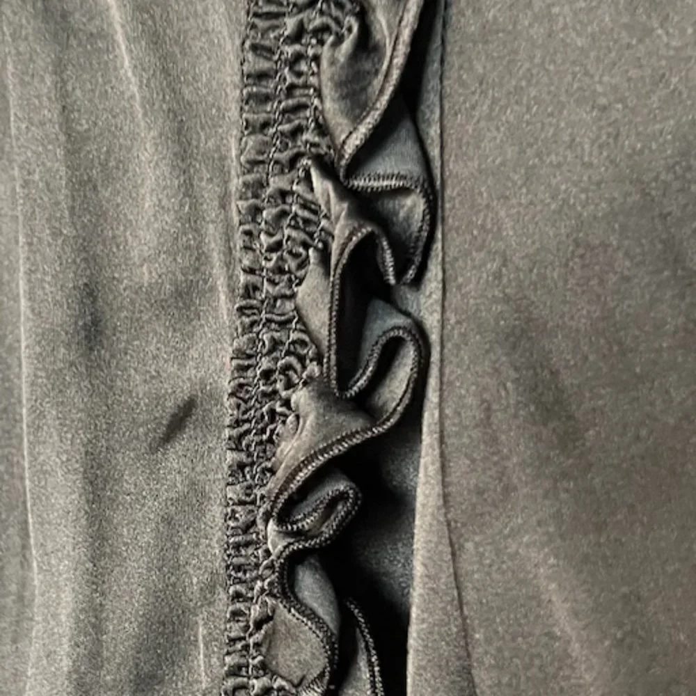 Express Silky Ruffled Shoulder Button Up - Picture 4 of 6